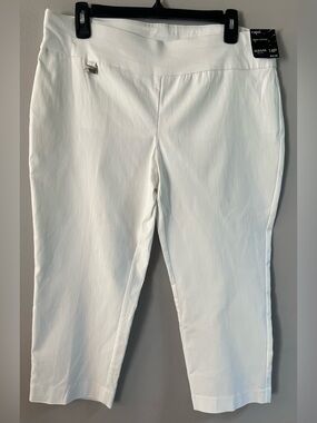 Alfani White Pull-On Capri Pants